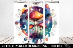 Vibrant Magical Celestial Mushroom Clipart 20 Oz Tumbler Product Image 2