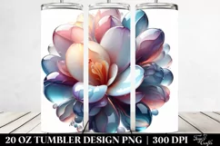 Abstract Glossy Freesia Design | 20 Oz Tumbler Product Image 2