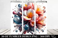 Abstract Glossy Freesia Design | 20 Oz Tumbler Product Image 2