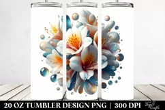 Abstract Glossy Freesia Design | 20 Oz Tumbler Product Image 2