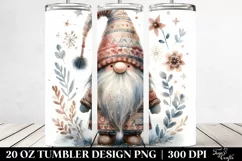 Washed Watercolor, Boho Gnome | 20 oz Tumbler Product Image 2