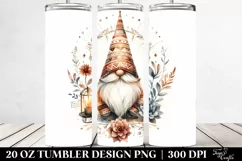 Washed Watercolor, Boho Gnome | 20 oz Tumbler Product Image 2