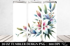 Vibrant Small Lily Watercolor | 20 oz Tumbler Product Image 2