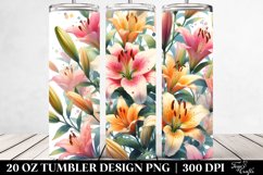 Vibrant Small Lily Watercolor | 20 oz Tumbler Product Image 2