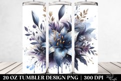 20 Oz Tumbler Sublimation | Shiny Diamond Lobelia with Product Image 2