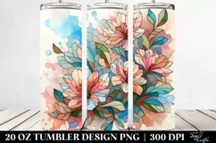 Abstract Azalea, Transparent 20 Oz Tumbler Product Image 2