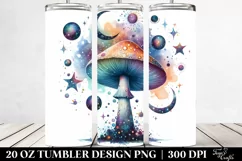 Magical Celestial Mushroom Splash 20 Oz Tumbler Product Image 2