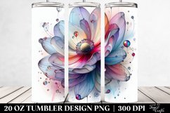 Abstract Vibrant Anemone Tumbler Product Image 2