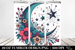 Colorful Half Moon with Stars 20 Oz Tumbler Product Image 2