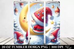 Vibrant Santa with Gnomes, Digital Painting | 20 oz Tumbler Product Image 2