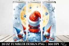 Vibrant Santa with Gnomes, Digital Painting | 20 oz Tumbler Product Image 2