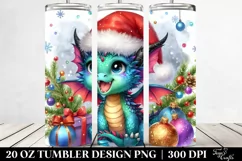 Cute Baby Dragon with Decorations Clipart 20 Oz Tumbler Product Image 2