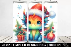 Cute Baby Dragon with Decorations Clipart 20 Oz Tumbler Product Image 2