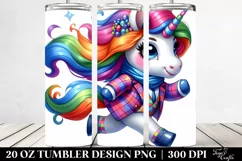 Cute Unicorn Running | 20 oz Tumbler Product Image 2