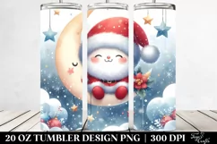 Vibrant Santa on Moon with Snowflakes, Digital Painting | 20 Product Image 2