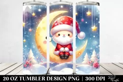 Vibrant Santa on Moon with Snowflakes, Digital Painting | 20 Product Image 2