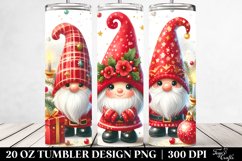 Cute Red Christmas Gnomes Clipart 20 Oz Tumbler Product Image 2