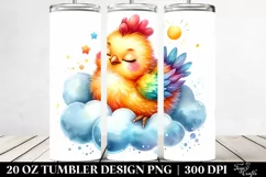 Colorful Chicken Sleeping Cloud 20 Oz Tumbler Product Image 2