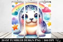 Cute Baby Ringed Seal 20 Oz Tumbler Product Image 2