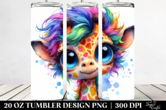 Layered Cute Giraffe Eyes 20 Oz Tumbler Product Image 2