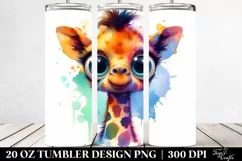Layered Cute Giraffe Eyes 20 Oz Tumbler Product Image 2