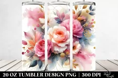 Colorful Pink Roses Tumbler Product Image 2