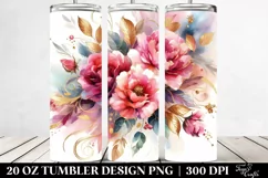 Colorful Pink Roses Tumbler Product Image 2