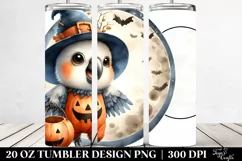 Washed Watercolor Macaw on Moon 20 Oz Tumbler Product Image 2