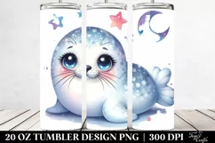 Cute Baby Harp Seal 20 Oz Tumbler Product Image 2