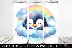 Colorful Penguin Sleeping Cloud | 20 Oz Tumbler Product Image 2