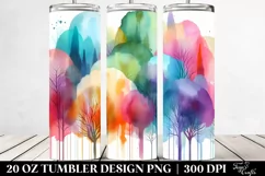 Colorful Abstract Rainbow Trees | 20 oz Tumbler Product Image 2