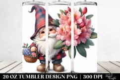 Detailed Gnome Flower Basket | 20 Oz Tumbler Product Image 2