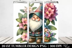 Cute Gnome Rhododendron Bouquet | 20 Oz Tumbler Product Image 2
