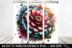 Glossy Zinnia Design | 20 Oz Tumbler Product Image 2