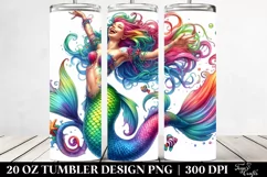 Funny Jumping Mermaid | 20 oz Tumbler Product Image 2