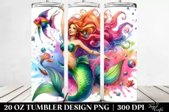 Funny Jumping Mermaid | 20 oz Tumbler Product Image 2