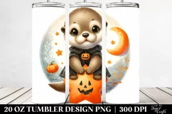 Retro Halloween Otter 20 Oz Tumbler Product Image 2