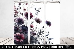Dark Body Watercolor Wild Flowers | 20 oz Tumbler Product Image 2