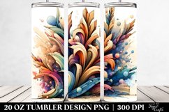Abstract Wooden Stained Gladiolus | 20 oz Tumbler Product Image 2