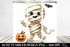Simple Funny Halloween Mummy | 20 oz Tumbler Product Image 2