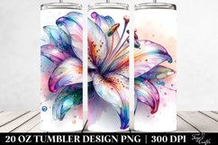 Vibrant Pastel Lily Tumbler Product Image 2