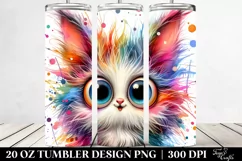 Colorful Baby Rabbit with Crazy Eyes | 20 oz Tumbler Product Image 2