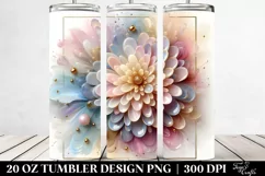 Abstract Pastel Chrysanthemum 20 Oz Tumbler Product Image 2