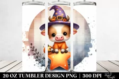 Cute Halloween Cow 20 Oz Tumbler Product Image 2