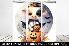 Cute Halloween Cow 20 Oz Tumbler Product Image 2