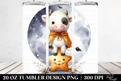Cute Halloween Cow 20 Oz Tumbler Product Image 2