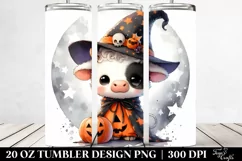 Cute Halloween Cow 20 Oz Tumbler Product Image 2