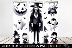 a Simple Funny Vampire Halloween Clipart | 20 oz Tumbler Product Image 2
