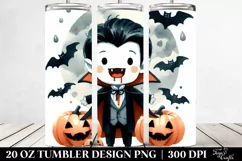a Simple Funny Vampire Halloween Clipart | 20 oz Tumbler Product Image 2
