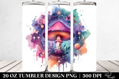 Magical Celestial Astral Mushroom Clipart 20 Oz Tumbler Product Image 2